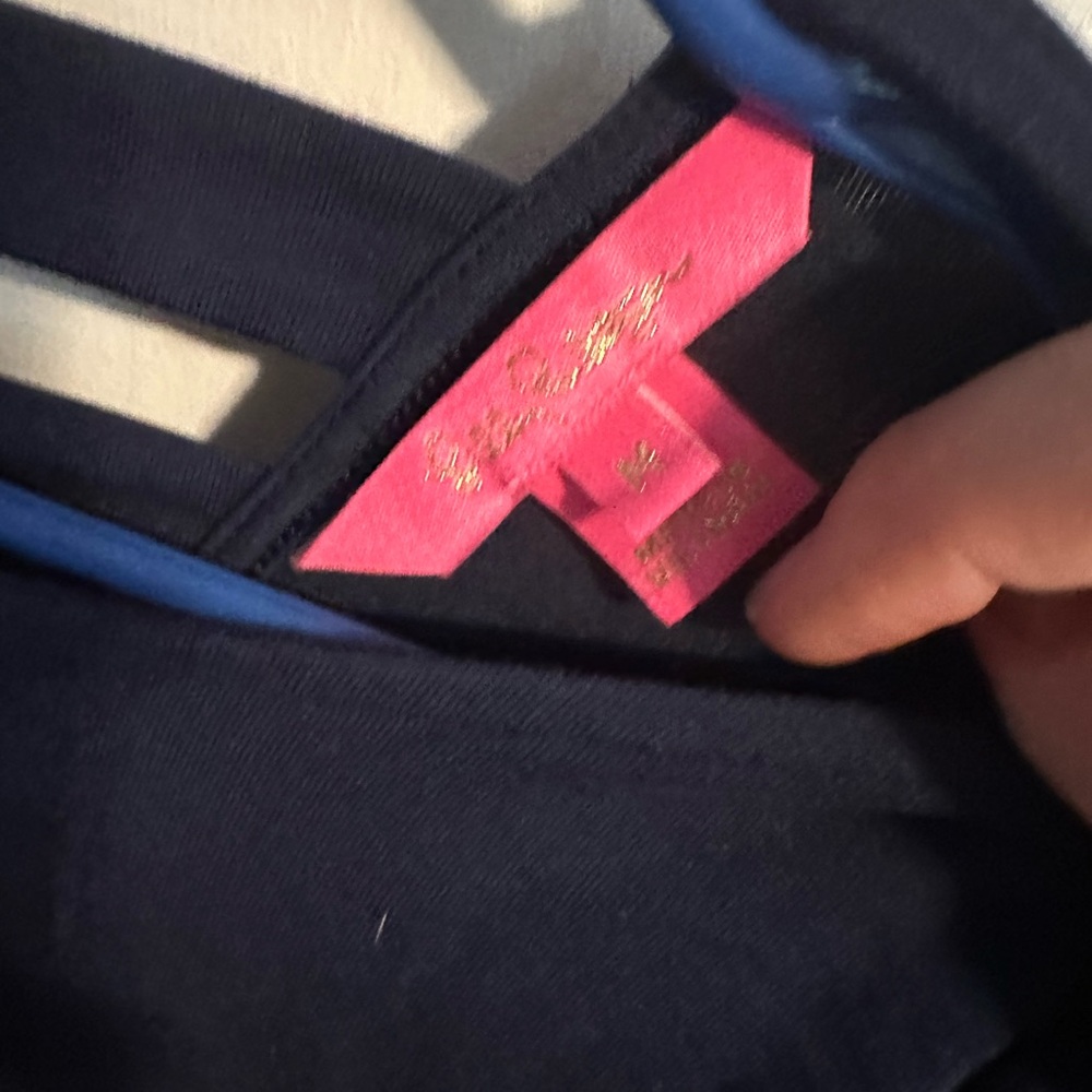 Lilly 3/4 sleeve navy t shirt